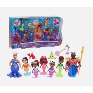 Disney Junior Ariel Atlantica Figure Set 9 Figurines 4 Accessories NWT